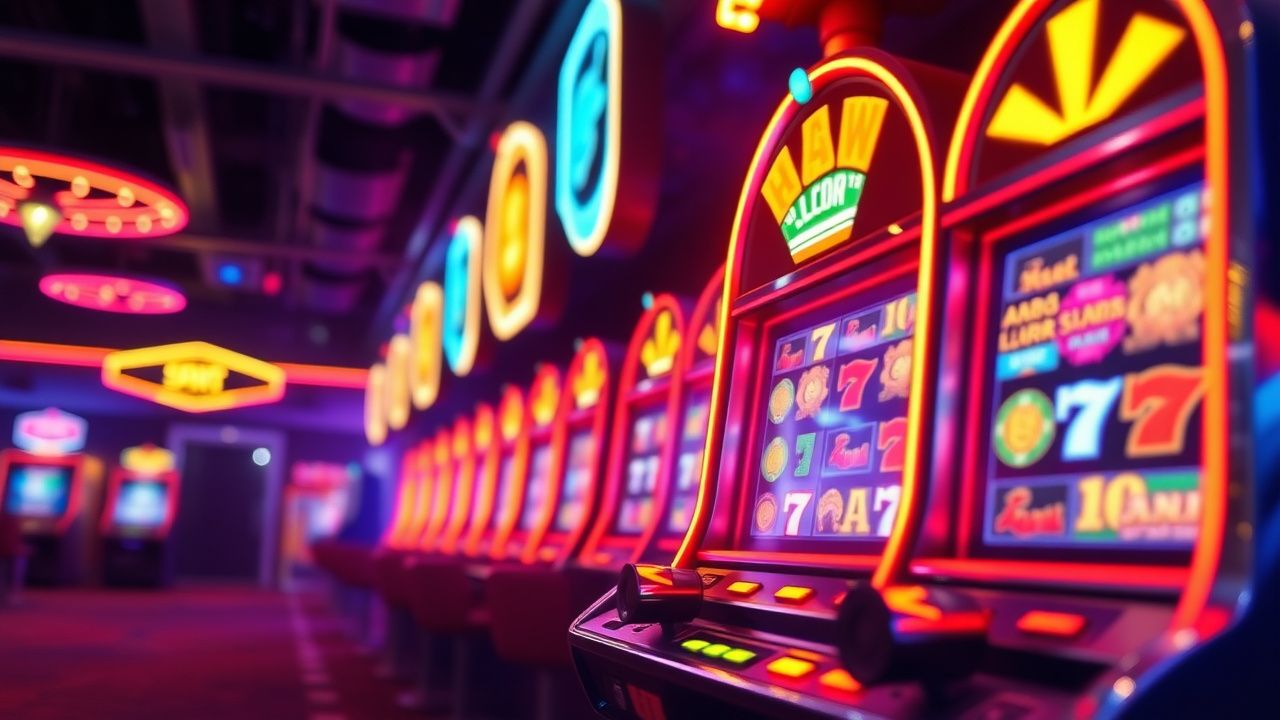 slot machine neon lights, cryptocurrency casino gaming, Hacksaw gaming slots