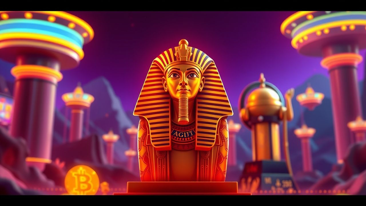 egypt slot machine gold, pharaoh casino neon, bitcoin gambling slots