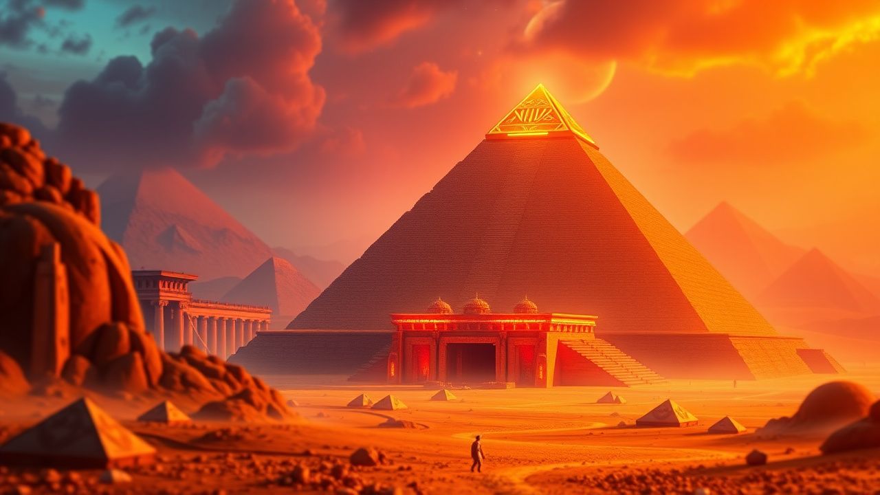 Nexus Golden Pyramid slot artwork