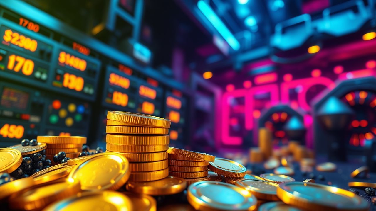 crypto mining strategy, blockchain casino chips, digital gold coins