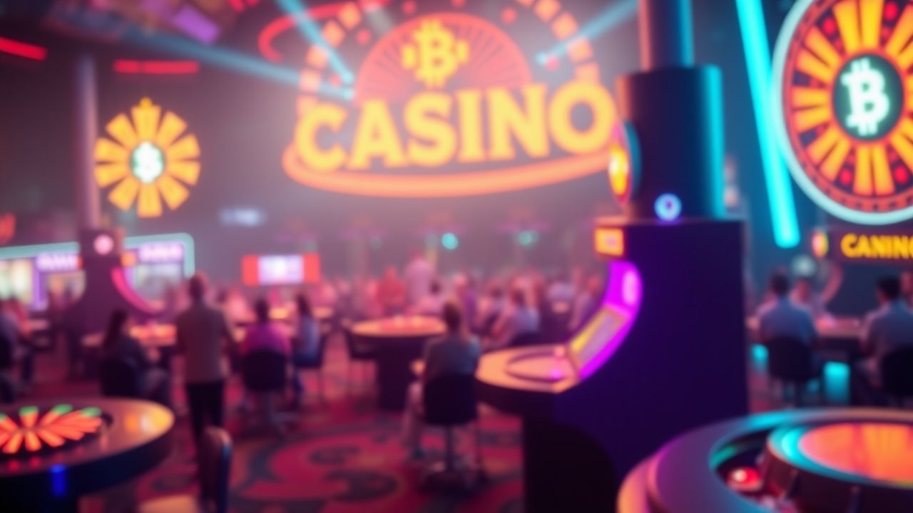 crypto casino neon lights, bitcoin gambling community, online casino blockchain